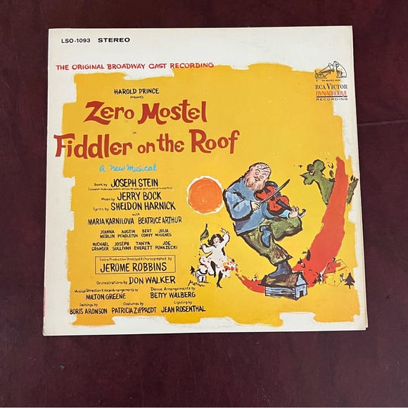 Fiddler on the Roof Broadway Cast Recording Vinyl - Picture 1 of 6